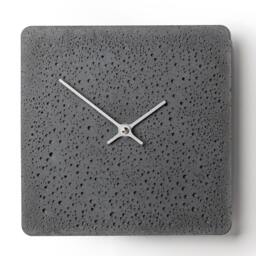 Small Square Wall Clock Sl200205 - Concrete Clock, Slate With Silver Hands - thumbnail 2
