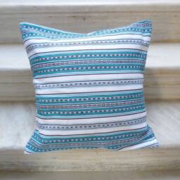 striped Woven Cushion Cover Traditional Home Decor - 45x45cm - thumbnail 4