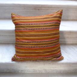 striped Woven Cushion Cover Traditional Home Decor - 45x45cm - thumbnail 2