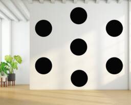 Giant Polka Dot Wall Decals Colour Block Decor, Pack Of 7 - thumbnail 1