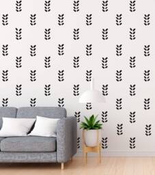 Sale Leaves Wall Decal, Leaves Wall Decor, Office Home Nursery Sticker - thumbnail 1
