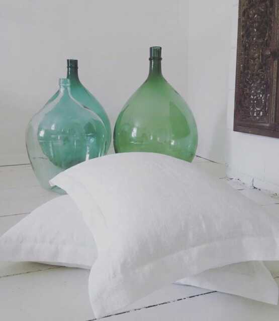 Linen Oxford Pillowcase With Envelope Closure, Stonewashed Finish - image 1