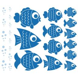 Fish Wall Decal Set - Of 13 Underwater Decor - thumbnail 2