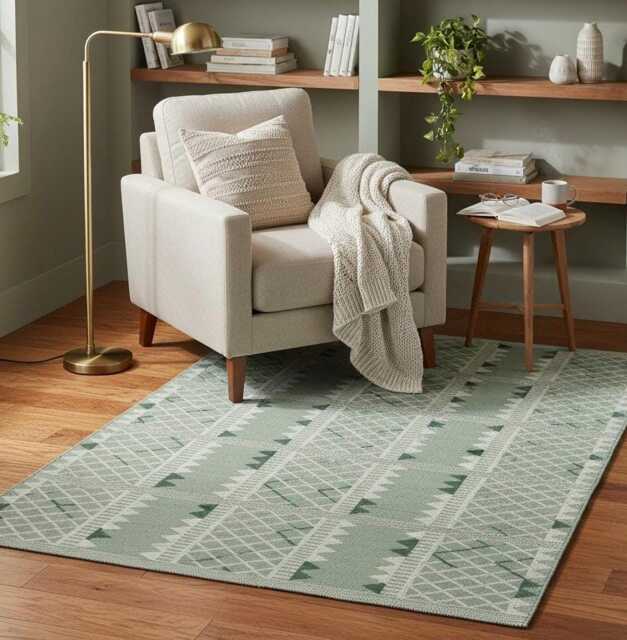 Handmade Swedish Kilim Rug Custom Scandinavian Wool Rug - image 1
