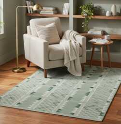 Handmade Swedish Kilim Rug Custom Scandinavian Wool Rug - thumbnail 1