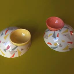 Terrazzo Porcelain Candle Holder, Modern Tea Light Holder - thumbnail 3