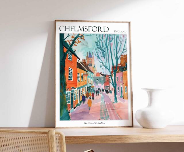Chelmsford England Travel Poster British City Art Print - image 1