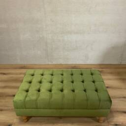 Traditional Footstool Coffee Table Pouffe Bench Chesterfield Luxury French Velvet - thumbnail 4