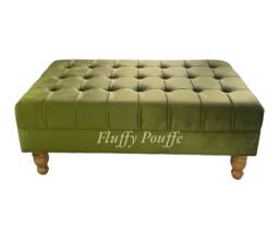 Traditional Footstool Coffee Table Pouffe Bench Chesterfield Luxury French Velvet
