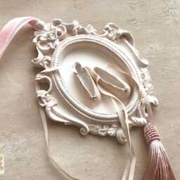 Ornate Baroque Ballerina Hanging Decoration With Velvet Ribbon , Pointe Shoes , Ballet Lover Gift Dance Teacher Christmas Tree Decor - thumbnail 2