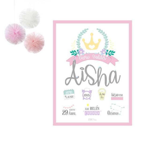 Personalized Baby Birth Sheet. Birth. Newborn Gift. Baby Room D??cor