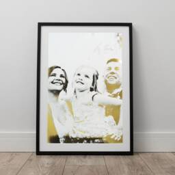 Foiled Portraits - Valentine Gift Bespoke Print Photo Art Couple Wedding Engagement Metallic A4 A5 - thumbnail 2