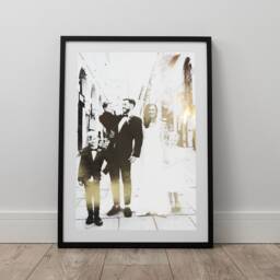 Foiled Portraits - Valentine Gift Bespoke Print Photo Art Couple Wedding Engagement Metallic A4 A5 - thumbnail 3