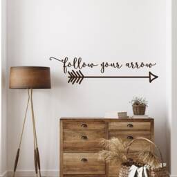 Follow Your Arrow Vinyl Wall Decal Boho Bedroom Decor Ww89 - thumbnail 3