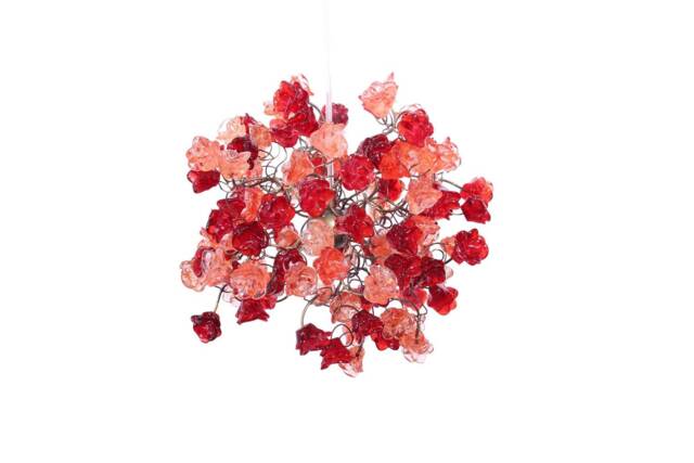 Red & Pink Roses Pendant Light For Hall, Children Room, Bedroom, As A Kitchen Island Lighting - image 1