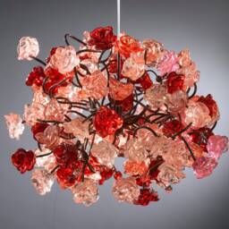 Red & Pink Roses Pendant Light For Hall, Children Room, Bedroom, As A Kitchen Island Lighting - thumbnail 3