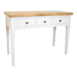 Oak Top Dressing Table Solid Wood Vanity Desk - thumbnail 4
