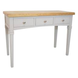 Oak Top Dressing Table Solid Wood Vanity Desk - thumbnail 3