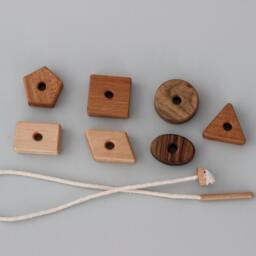 Wooden Geometric Lacing Toy For 1 Year Old, Montessori Educational Toddler Toys, Eco-Friendly Wood Learning Toy, Gift Baby Birthday - thumbnail 3