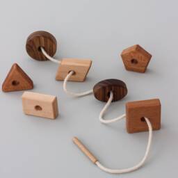 Wooden Geometric Lacing Toy For 1 Year Old, Montessori Educational Toddler Toys, Eco-Friendly Wood Learning Toy, Gift Baby Birthday - thumbnail 2