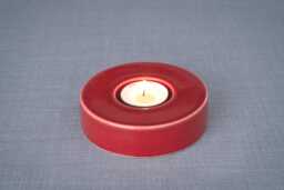 Red Ceramic Handmade Candleholder For Tealight Candles ~ Pottery Candle Holder Home Fragrance ~Home Decor Gift, Housewarming Gift -Caleo - thumbnail 1
