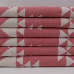 "Turkish Towel, Kilim Patterned Towel, Peshtemal, Geometric Towel, Aztec Towel, Double Face Towel, 36""x67" - thumbnail 2