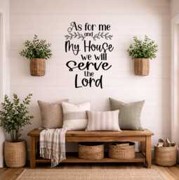 Joshua 2415 Vinyl Wall Decal, Christian Home Decor - thumbnail 1