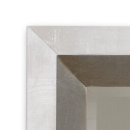 Wall Mirror Contemporary Style Silver Leaf - Made in Italy Modern Italian Home Entryway Bedroom Living Room # 6041 - thumbnail 2