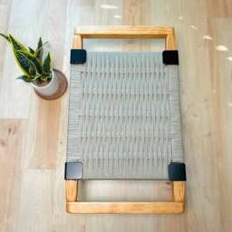 Hand-Woven Entryway Bench Mcm Style End Of Bed & Mudroom Seating - Custom-Made, Multiple Sizes - thumbnail 4