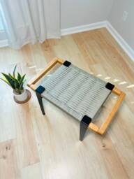 Hand-Woven Entryway Bench Mcm Style End Of Bed & Mudroom Seating - Custom-Made, Multiple Sizes
