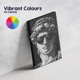 Monochrome Pixel Art Portrait With Aviator Goggles Retro Digital Illustration Canvas Wall Print Decor Picture Ready To Hang - thumbnail 4