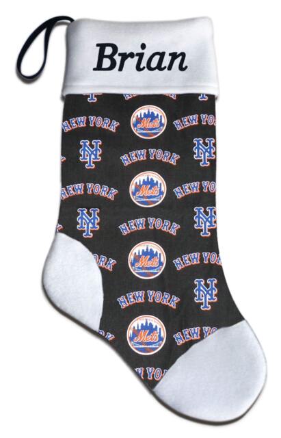 Personalized Mlb New York Mets Baseball Christmas Stocking Embroidered