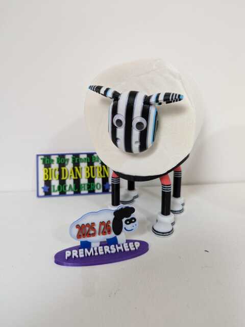 Newcastle United Sheep Toilet Roll Holder Dan Burn - Big Nick W Edition, 2025/26 Premiersheep Funny Football Gift For Him Or Her - image 1