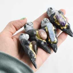 Choose Your Sea Otter Talisman Amethyst, Kyanite, Aura Quartz, Aventurine, Rose Quartz - thumbnail 4