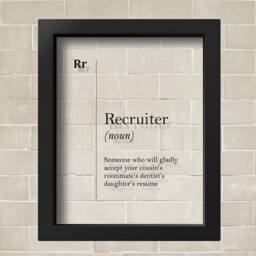 Transparent Recruiter Definition Print Human Resources Gift Hr Office Decor Coworker New Job Funny Dictionary Typography Boss - thumbnail 2