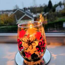 Hand Painted Tea Light Holder - thumbnail 3