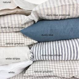 Linen Pillow Case With Small Ruffles , Linen Pillow Covers, Shabby Chic Farmhouse Pillows, Queen King, Standard Size . Euroshams - thumbnail 3