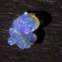Crystal Jelly Opal Purple Rose Carving - 6.2 Cts - thumbnail 2