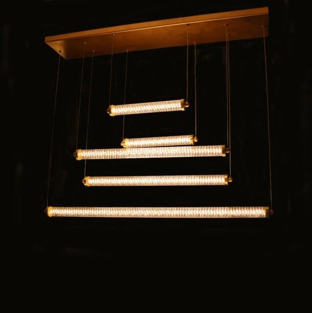 Chandelier Lighting Aluminium Prism Glass Ceiling Lamp Vanity Light Fixture, Sconce - Model Ranor Design # - image 1