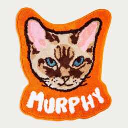 Custom Pet Tufted Rug With Name - Hand-Tufted Portrait Carpet Personalized Plush Face Mat - thumbnail 2