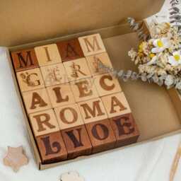 Custom Engraved Wooden Blocks, Birthday Gift, Christmas Gifts, Baby Room Decorations, Personalized Gifts