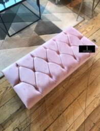 Handmade Pink Velvet Chesterfield Ottoman - UK Made - thumbnail 2