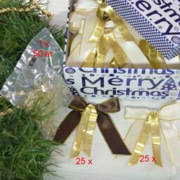 50 Pieces Christmas Bows, Tree Decorations, Set, Decorations - thumbnail 2