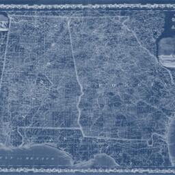 Antique Georgia & Alabama Map Print 1862 Johnson & Ward - thumbnail 2