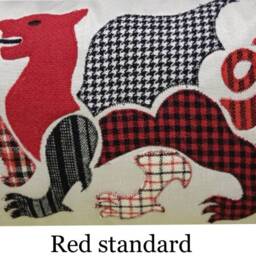 Traditional Welsh Wool Fabric - Dragon Cushion, St Davids Day - Handmade Souvenir From Wales David's Gift - thumbnail 2