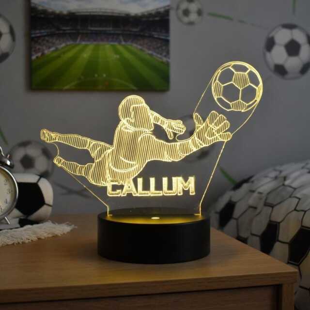 Personalised Football Led Night Light Sports Lamp With Remote - image 1
