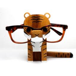 Wood Tiger Figure Eyeglass Stand/Glasses Holder - thumbnail 2