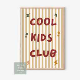 Cool Kids Club Neutral Wall Poster For Bedroom, Nursery Or Playroom - thumbnail 1