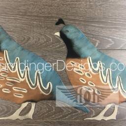 Hand Painted Aluminum Quail Family Metal Wall Decor - thumbnail 3