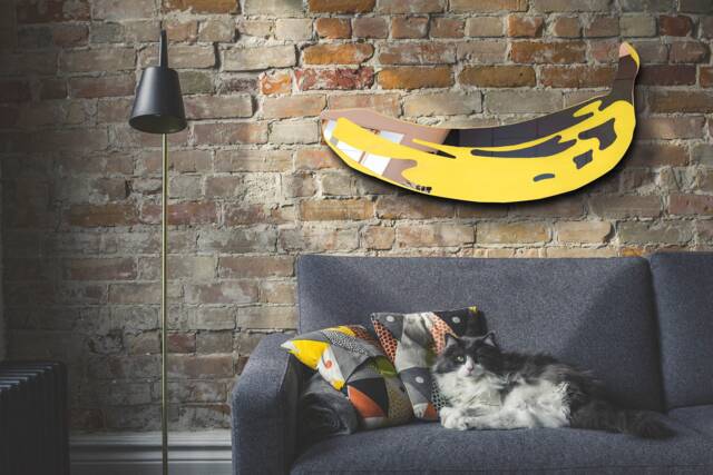 Banana-Shaped Wall Mirror in Pop Art Style. Decoration Made Italy, Homage To Andy Warhol & The Velvet Underground - image 1